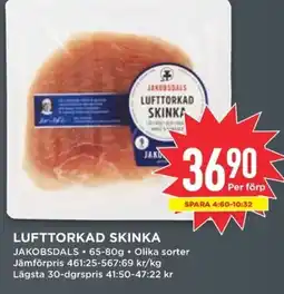 Willys JAKOBSDALS Lufttorkad skinka erbjuda