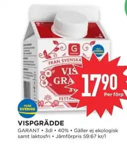 Willys GARANT Vispgrädde erbjuda