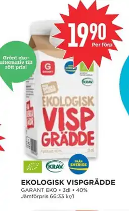 Willys GARANT Ekologisk vispgrädde erbjuda