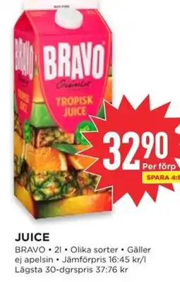 Willys BRAVO Juice erbjuda