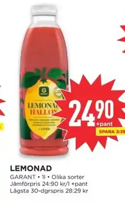 Willys GARANT Lemonad erbjuda