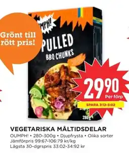 Willys OUMPH! Vegetariska måltidsdelar erbjuda