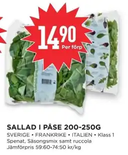 Willys Sallad i påse erbjuda