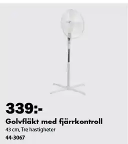 Biltema Golvfläkt med fjärrkontroll erbjuda
