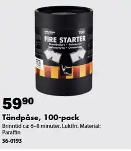 Biltema Tändpåse, 100-pack erbjuda