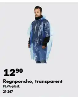 Biltema Regnponcho, transparent erbjuda
