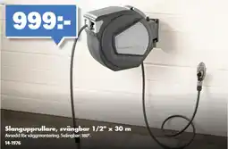 Biltema Slangupprullare, svängbar 1/2" x 30 m erbjuda