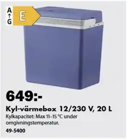 Biltema Kyl-värmebox 12/230 V erbjuda