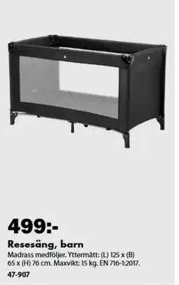 Biltema Resesäng, barn erbjuda