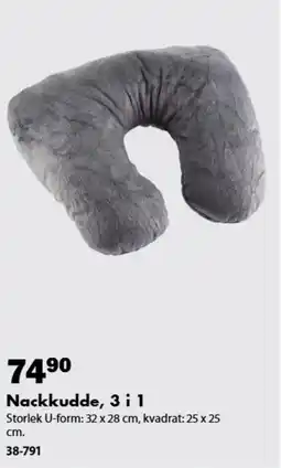Biltema Nackkudde, 3 i 1 erbjuda