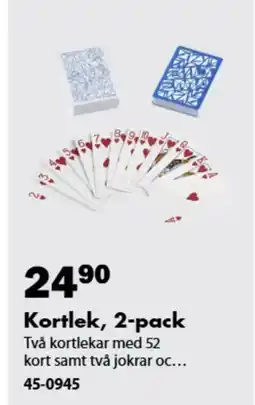 Biltema Kortlek, 2-pack erbjuda