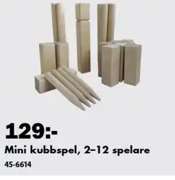 Biltema Mini kubbspel, 2-12 spelare erbjuda