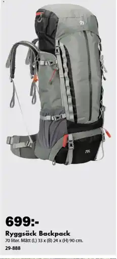 Biltema Ryggsäck Backpack erbjuda