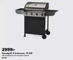 Biltema Gasolgrill, 4 brännare, 14 kW erbjuda