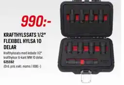 Tools Krafthylssats 1/2" flexibel hylsa 10 delar erbjuda
