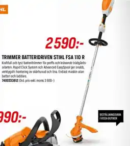 Tools Trimmer batteridriven Stihl FSA 110 R erbjuda
