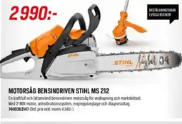 Tools Motorsåg bensindriven Stihl MS 212 erbjuda