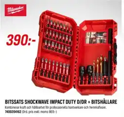 Tools Bitssats shockwave impact duty D/DR + bitshållare erbjuda