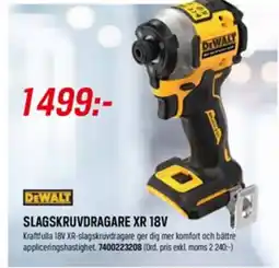 Tools Slagskruvdragare XR 18V erbjuda