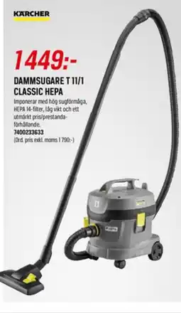 Tools Dammsugare T11/1 classic hepa erbjuda