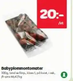 Hemköp Babyplommontomater erbjuda