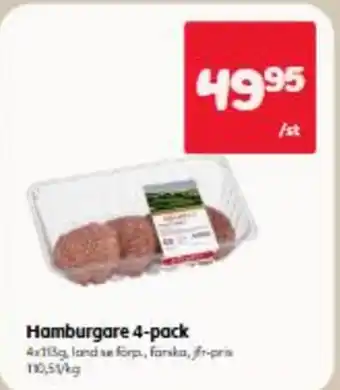 Hemköp Hamburgare 4-Pack erbjuda