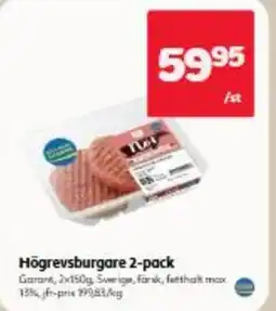Hemköp Hogrevsburgare 2-pack erbjuda
