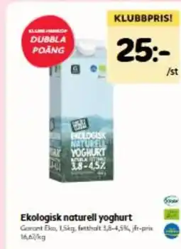 Hemköp Ekologisk naturell yoghurt erbjuda