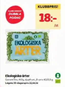Hemköp Ekologiska ärter erbjuda