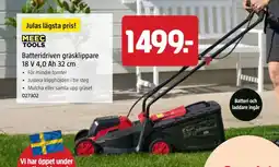 Jula Batteridriven gräsklippare 18 V 4,0 Ah erbjuda