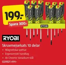 Jula Skruvmejselsats 10 delar erbjuda