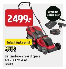 Jula Batteridriven gräsklippare 40 V 38 cm 4 Ah erbjuda