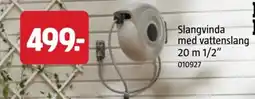 Jula Slangvinda med vattenslang 20 m 1/2 erbjuda
