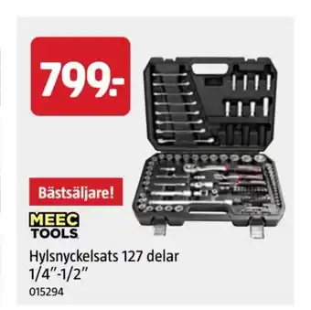 Hylsnyckelsats 127 delar 1/4"-1/2"