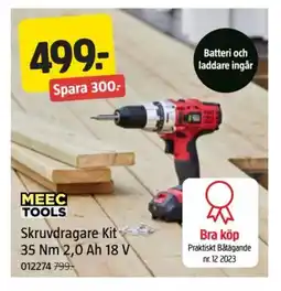 Jula Skruvdragare Kit 35 Nm 2,0 Ah 18 V erbjuda