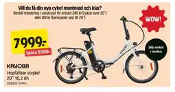 Jula Hopfällbar elcykel 20" 10,2 Ah erbjuda