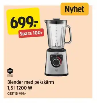 Jula Blender med pekskärm 1,5 l 1200 W erbjuda