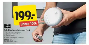Trådlösa brandvarnare 2-pk