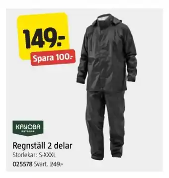 Jula Regnställ 2 delar erbjuda