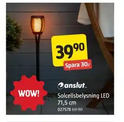 Jula Solcellsbelysning LED 71,5 cm erbjuda