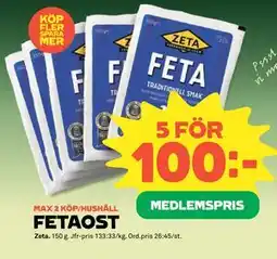 Stora Coop FETAOST, Medlemspris erbjuda