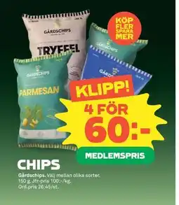 Stora Coop CHIPS, Medlemspris erbjuda