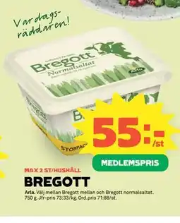 Stora Coop BREGOTT, Medlemspris erbjuda