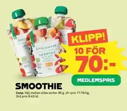 Stora Coop SMOOTHIE, Medlemspris erbjuda