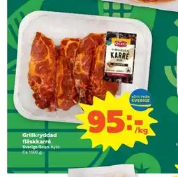 Stora Coop Grillkryddad fläskkarré, Medlemspris erbjuda