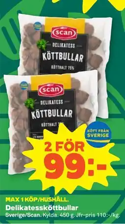 Stora Coop Delikatessköttbullar erbjuda