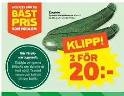 Stora Coop Zucchini, Medlemspris erbjuda