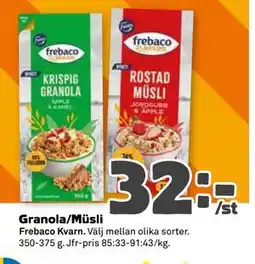 Stora Coop Granola/Müsli erbjuda
