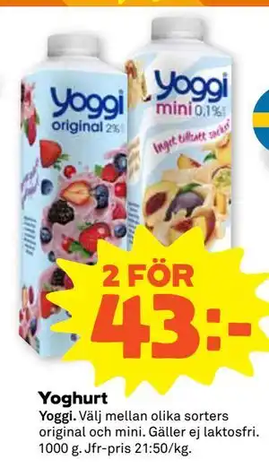 Stora Coop Yoghurt erbjuda