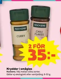 Stora Coop Kryddor i småglas, Medlemspris erbjuda